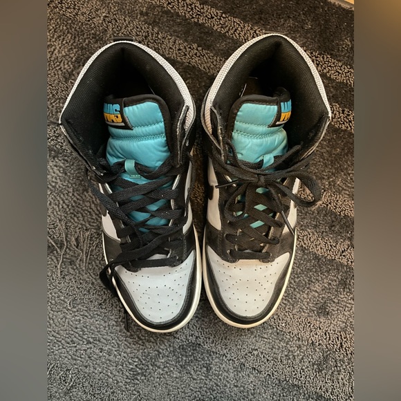 7Y Nike WAS grey and blue high top sneakers. Gray condition!! - Picture 2 of 9